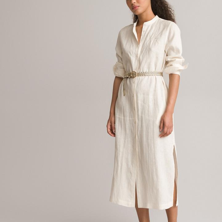 Immagine prodotto La Redoute Collections Maxi abito in lino a maniche lunghe (42)