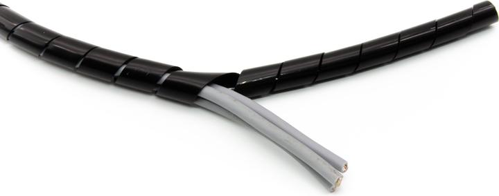Actual product image Purecrea Cable protection spiral 10mm black SWB-10 (Cable spiral hose, 100 cm)