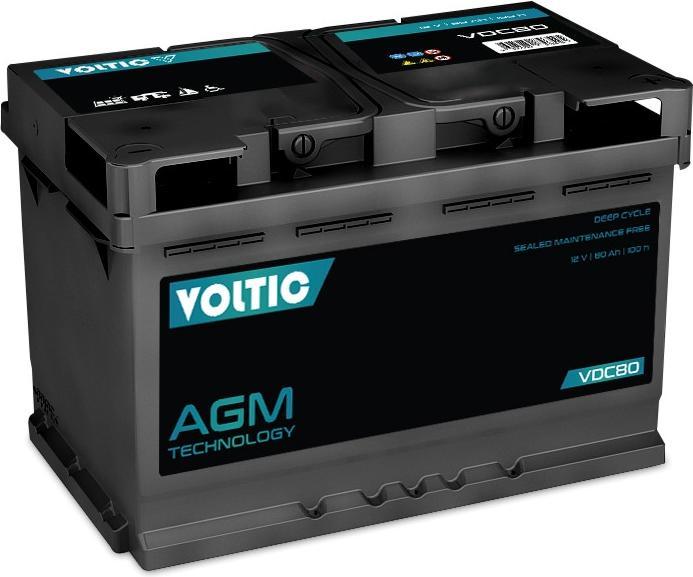 Voltic VDC80 Deep Cycle AGM Battery (12 V, 80 Ah)