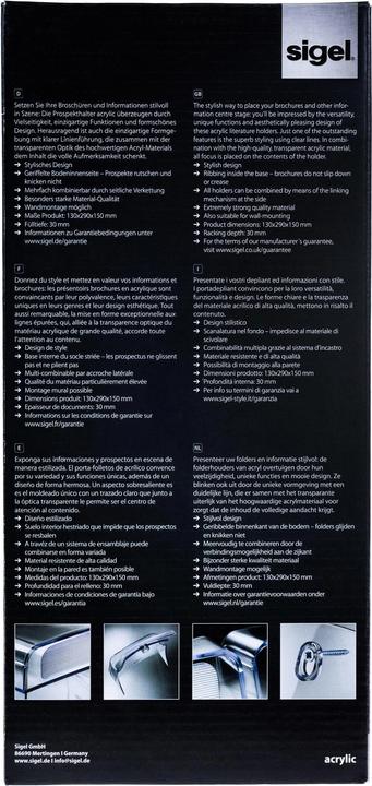 Produktbild Sigel Tisch-Prospekthalter (A6)