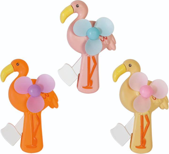 Actual product image Rs Toys Mini Ventilatore Fenicottero 3 Colouri Ass. In Display 12 Pz