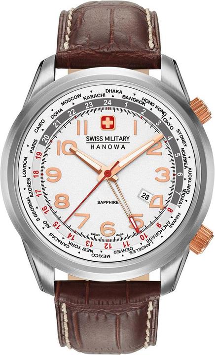 Actual product image Swiss Military Hanowa Worldtimer (Analogue wristwatch, 44 mm)