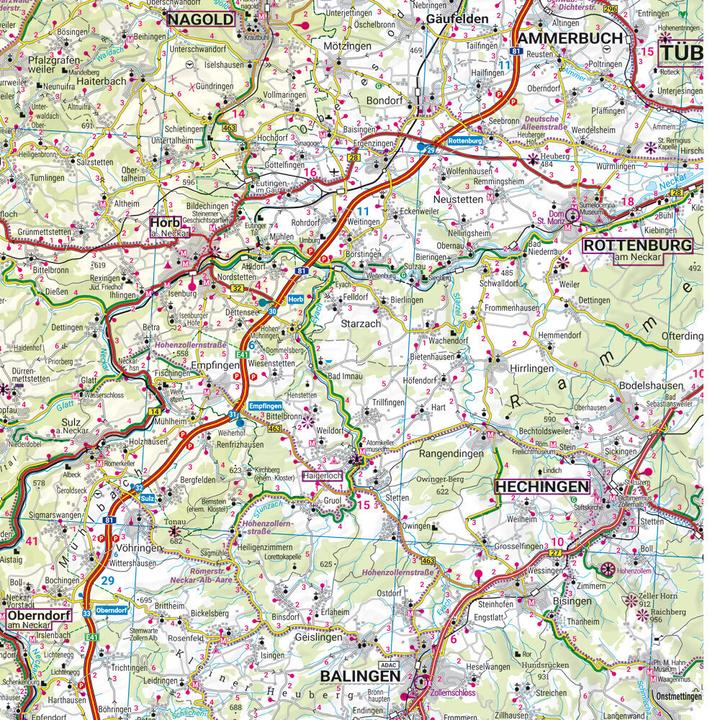 Produktbild Schwarzwald - Schwäbische Alb - Bodensee, Strassen- und Freizeitkarte 1:150.000, freytag & ber