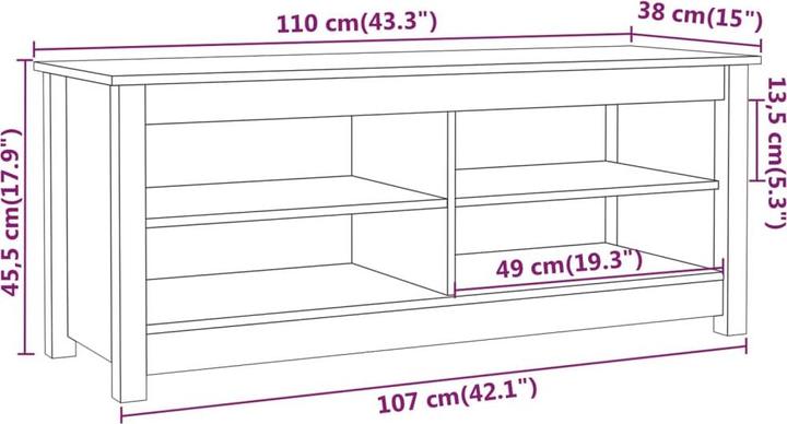 Produktbild VidaXL Ariah (110 x 38 x 45.5 cm)