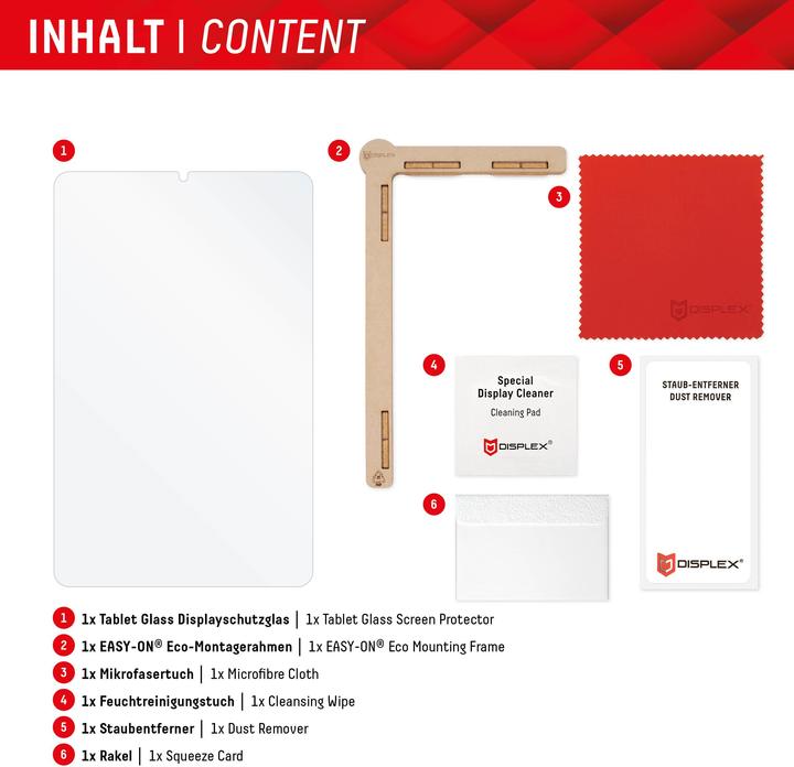 Immagine prodotto Displex Tablet Glass, Tablet Schutzglas (1 Pezzo/i, Galaxy Tab A9)