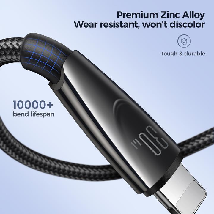 Actual product image Joyroom Pioneer Series SA31-CL3 USB-C / Lightning 30W 1.2m cable - black (1.20 m, 30 W)