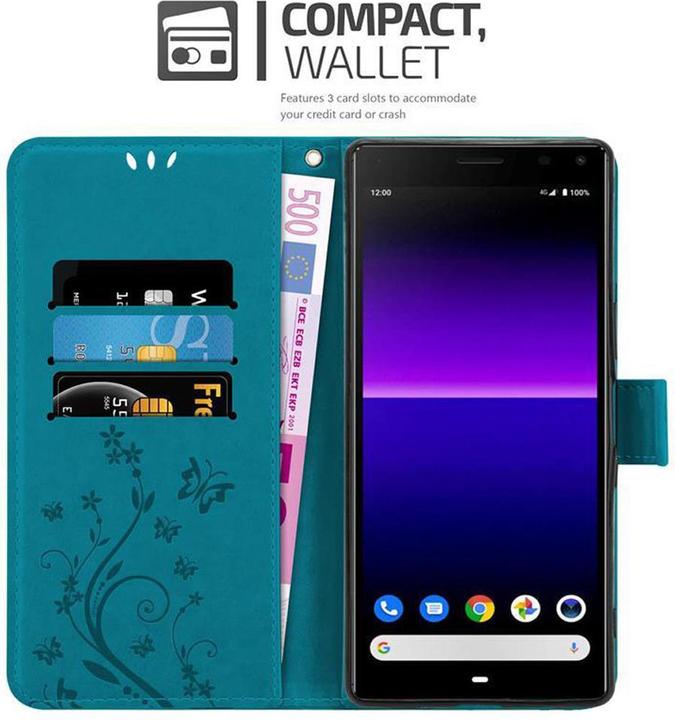 Image du produit Cadorabo Couverture du livre de fleurs (Sony Xperia 8)