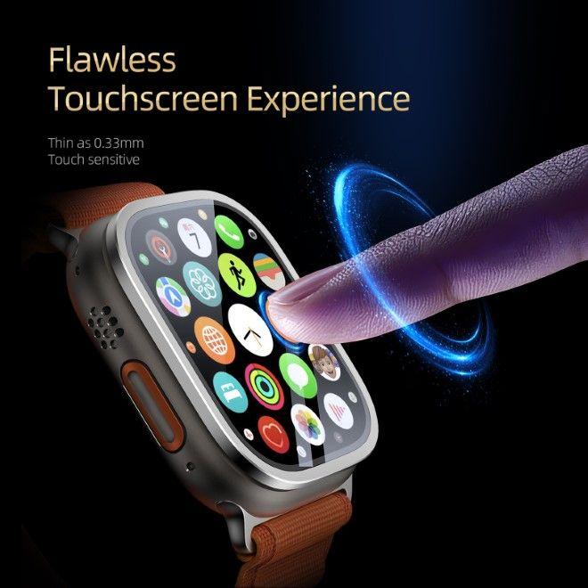 Image du produit Dux Ducis Flas Verre Trempé Avec Cadre En Aluminium Pour Apple Watch Ultra 49mm - Argent
