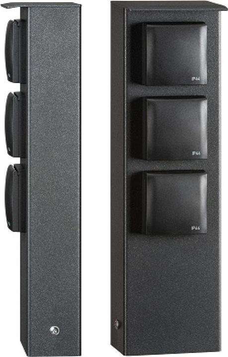 Image du produit LCD 016 Colonne de prises graphite IP44