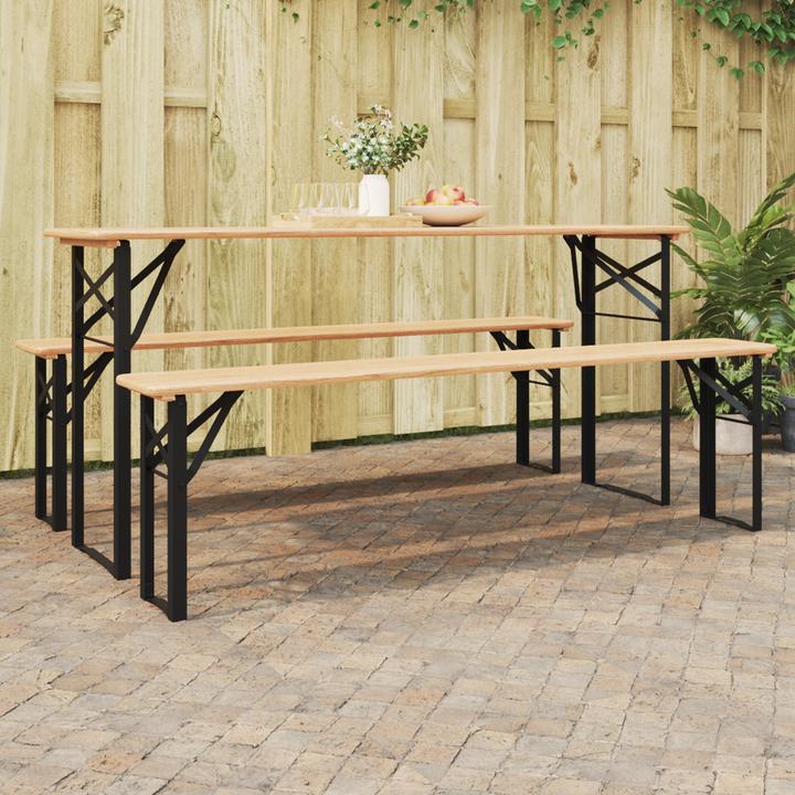 Actual product image VidaXL Beer table legs 2 pieces Folding black powder-coated steel