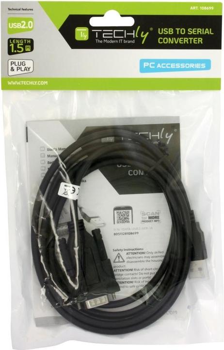Produktbild Techly TV, Monitor Anschlusskabel USB/Seriell Anschlusskbabel, 1.5m (1.50 m, USB)