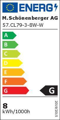 Label énergétique Schönenberger LED Einbauspot CL79 W (680 lm)