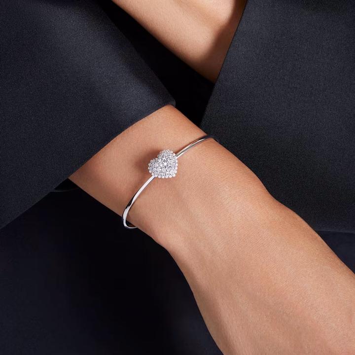 Immagine prodotto Swarovski Braccialetto Hyperbola cuore bianco (Metallo Swarovski)