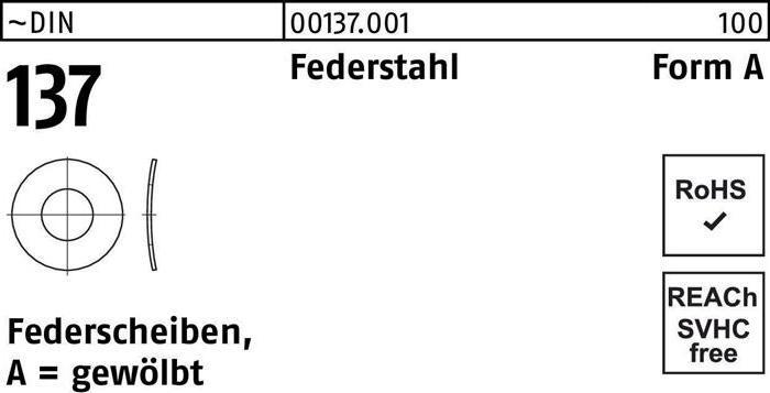Productafbeelding Veerring DIN 137 A 8 Veerstaal