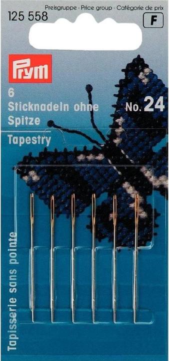 Image du produit Prym Aiguille à broder no. 24, sans pointe, 6 pièces