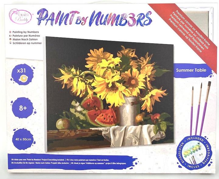 Produktbild Craft Buddy Malen nach Zahlen Bild-Set 40x50cm Sommer-Tisch