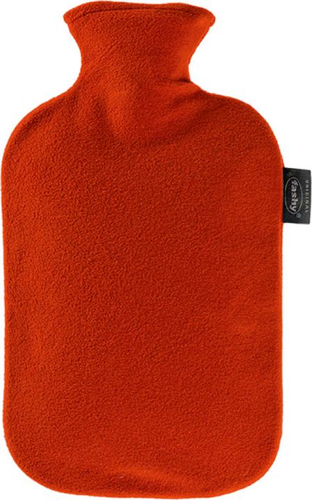 Fashy Hot water bottle thermoplastic with fleece cover 2l cranberry (2 l)