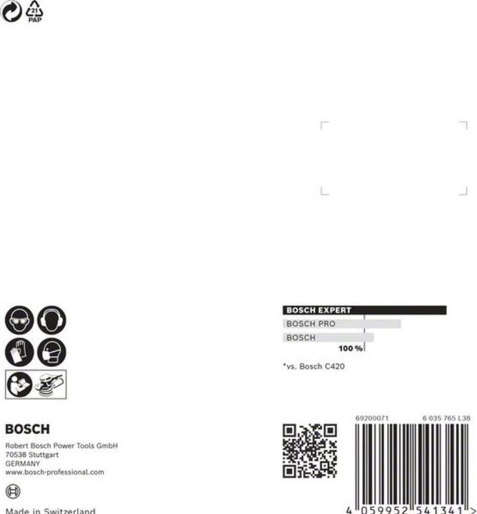 Produktbild Bosch Professional Zubehör EXPERT C470 Schleifpapier mit 8 Löchern für Exzenterschleifer, 115 mm, G 80, 5-tlg. (80)
