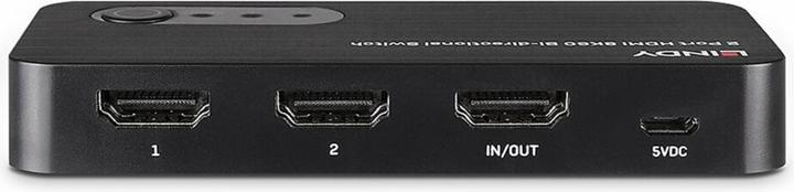 Actual product image Lindy 2 Port HDMI 8K60 Bidirectional Switch Switches between two 8K HDMI sources connected to a single