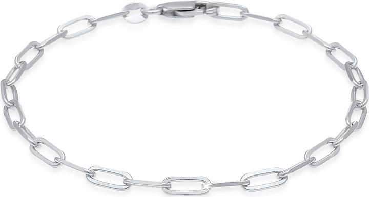 Elli Basic Gliederkette Ovales Design (16 cm, Sterling Silber)