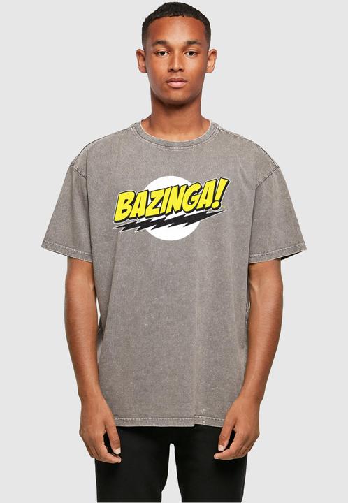 Immagine prodotto Absolute Cult Big Bang Theory - Maglietta oversize lavata con acido Bazinga - 115177 (3XL)