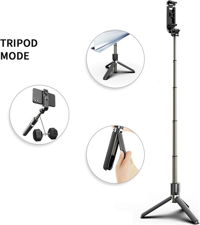 Image du produit Ueli Express Canne à selfie avec trépied intégré et télécommande 82cm