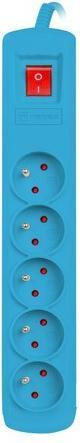 Actual product image Genesis NATEC Bercy 400 1.5m surge protector 5x French sockets blue (5 x, CEE 7/3, 1.50 m)