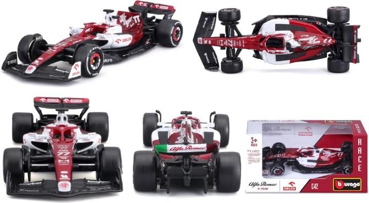 Actual product image Bburago F1 model cars without helmet