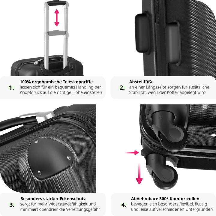 Actual product image tectake Hard case set (95 l, M (50 - 90l), L (90 - 115l))