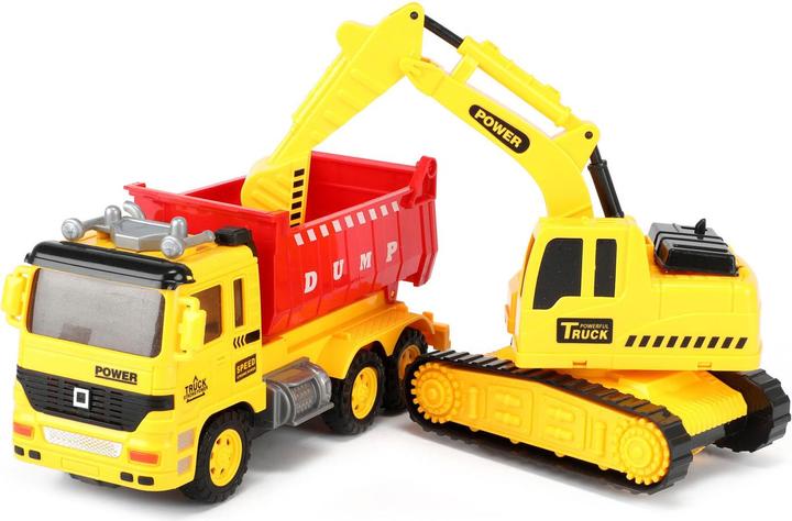 Actual product image Toi-Toys Car & Truck Dump Truck with Excavator