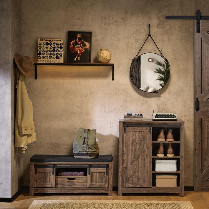 Produktbild SoBuy Sideboard mit Schiebetür (80 x 92 x 35 cm)