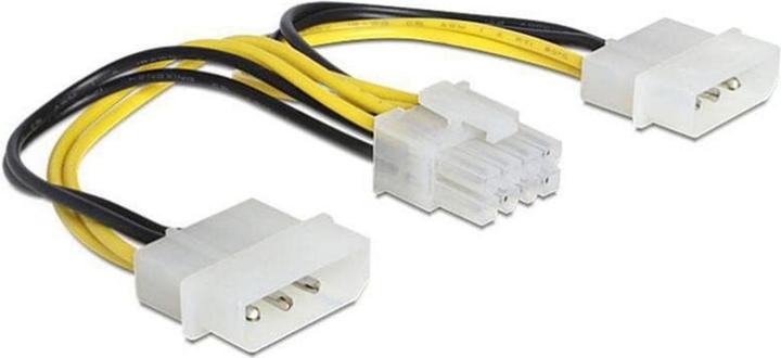 Delock Dubbele 4Pin Molex-8Pin EPS-adapter