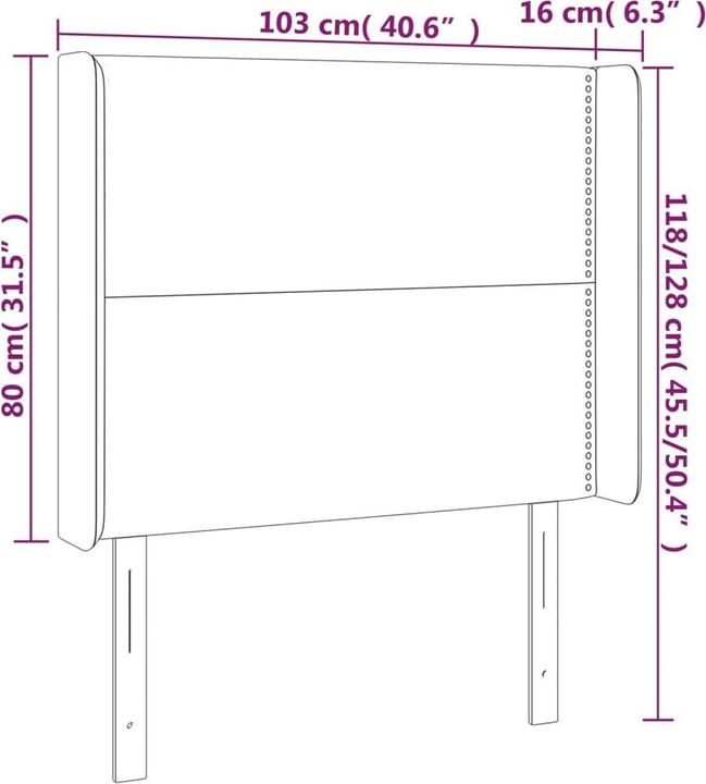 Actual product image VidaXL Maralda (103 x 16 x 128 cm)