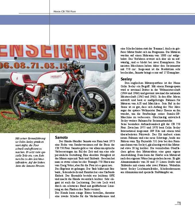 Produktbild Honda CB 750 Four (Deutsch, Giorgio Sarti, 2014)