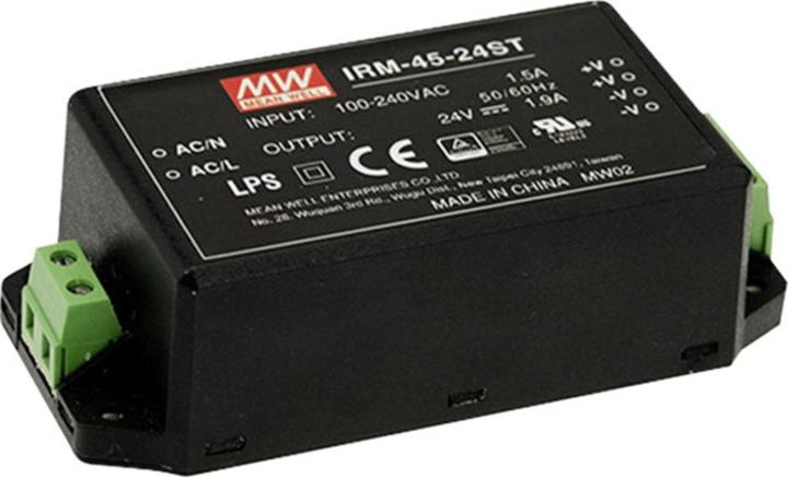 Produktbild MeanWell MEAN WELL IRM-45-24 Netzteil 45 W Schwarz (IRM-45-24)