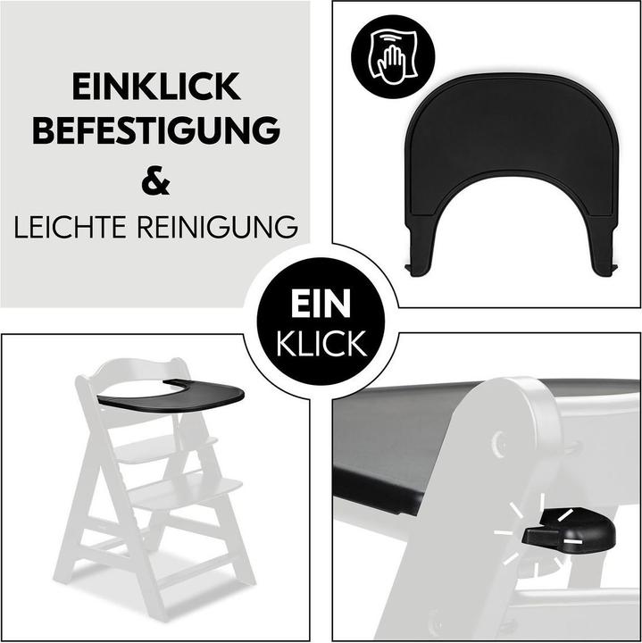 Actual product image Hauck Hochstühle Hochstuhl Alpha Plus Black - im Sparset inkl. (Highchair)