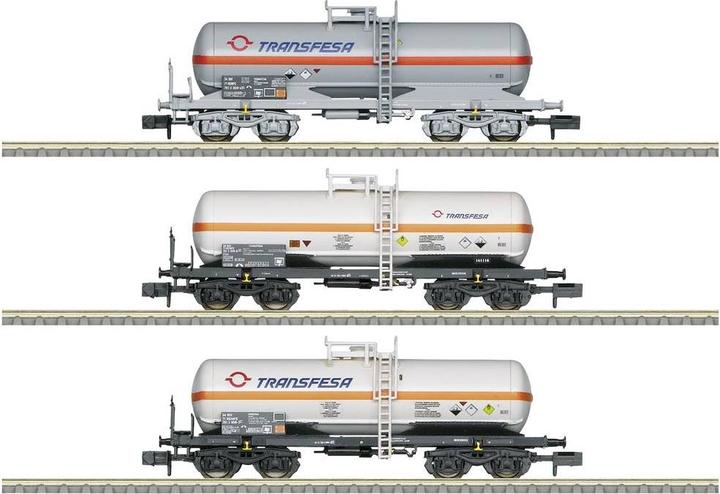 Produktbild MiniTrix 18267 N 3er-Set Kesselwagen TRANSFESA der RENFE (Spur VI)