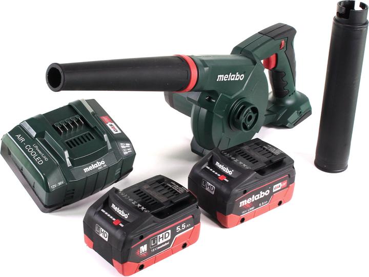 Image du produit Metabo AG 18 Souffleur sur batterie 18 V + 2x batterie LiHD 5,5 Ah + chargeur (Fonctionnement sur batterie, Aspirateurs à feuilles)