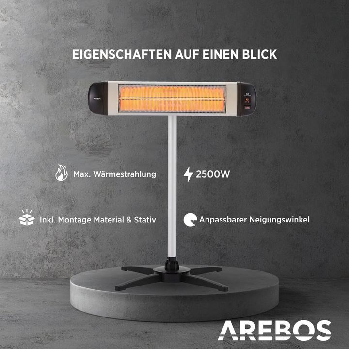 Immagine prodotto Arebos Riscaldatore radiante a infrarossi (2500 W)