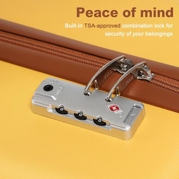 Immagine prodotto Kono 2-teiliges Handgepäckkoffer-Set mit Kosmetikkoffer (40 l, Bagaglio a mano (fino a 50 litri))