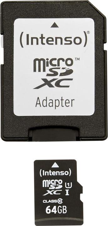 Image du produit Intenso UHS-I Premium (64 Go, microSDXC, U1, UHS-I)
