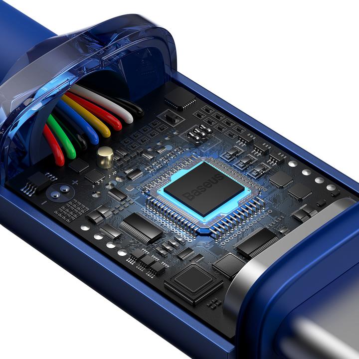 Productafbeelding Baseus Crystal Shine Series Snel Opladen Datakabel Type-C naar Type-C 100W 2m Blauw (2 m, USB 2.0, 100 W)