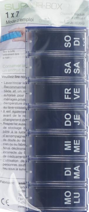 Immagine prodotto Supairbox 1x7 distributore settimanale tedesco/francese blu