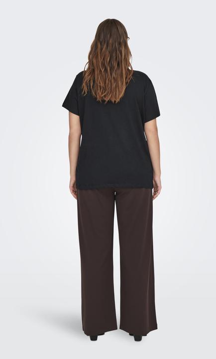Actual product image Only Regular fit round neck curve top T-shirt (L)