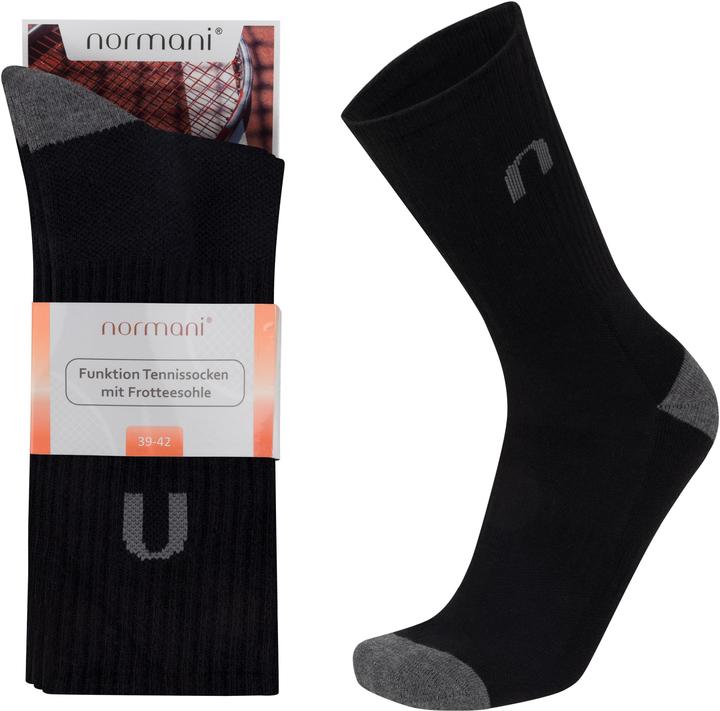 Image du produit Normani 4 chaussettes de tennis fonctionnelles avec semelle en éponge - 9387 (paquet de 4, 43 - 46)