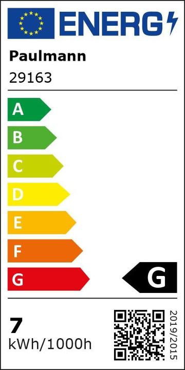 Etichetta energetica Paulmann Filamento AGL Zigbee (E27, 6 W, 470 lm, 1 x, G)