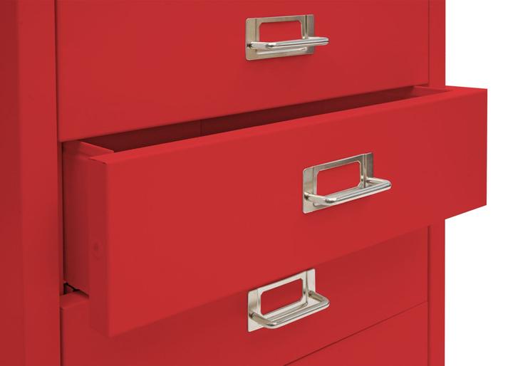 Produktbild Mendler Rollcontainer HWC-L49, Metall 55x40x41cm 4 Schubladen, rot