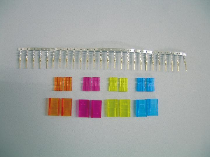 Actual product image Jamara Servo connector kit JR 4 colored VE 8