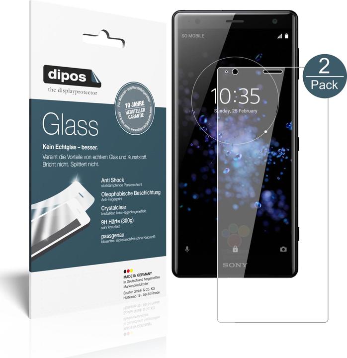 Dipos Film de Protection d’écran Anti-Shock (2 pièce(s), Sony Xperia XZ2 Compact)