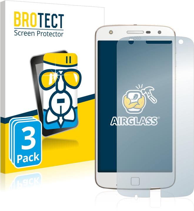 Produktbild BROTECT AirGlass Panzerglasfolie (3 Stück, Motorola Moto Z Play)